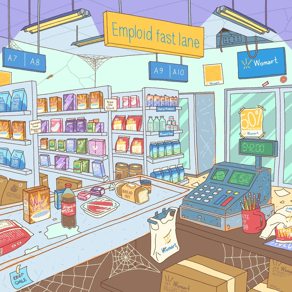 Supermarket background by Niiix