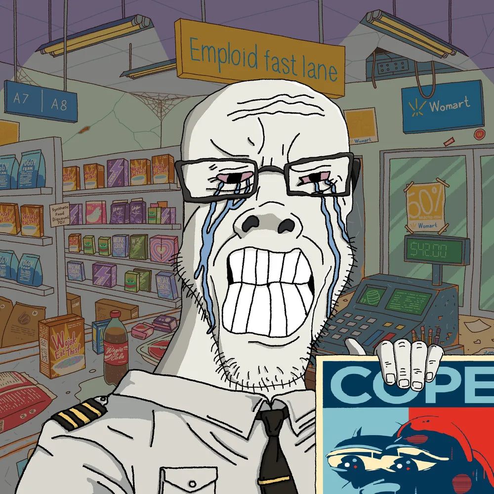 Wagie Wojak #0049: extended soyjak collectible artwork