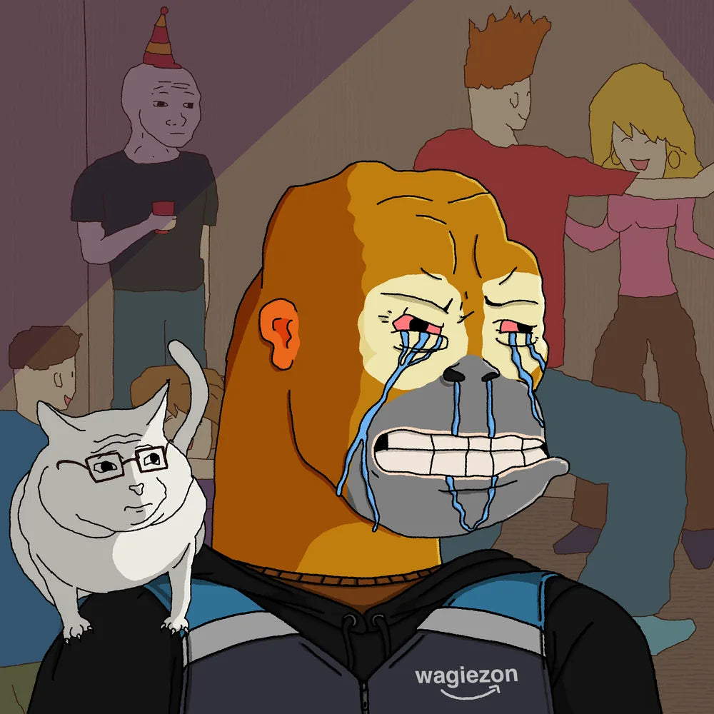 Wagie Wojak #0068: monke collectible artwork