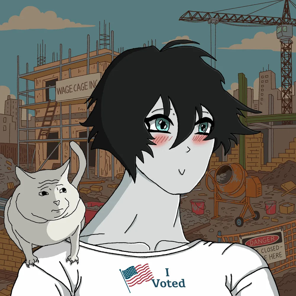 Wagie Wojak #0111: emo boy collectible artwork