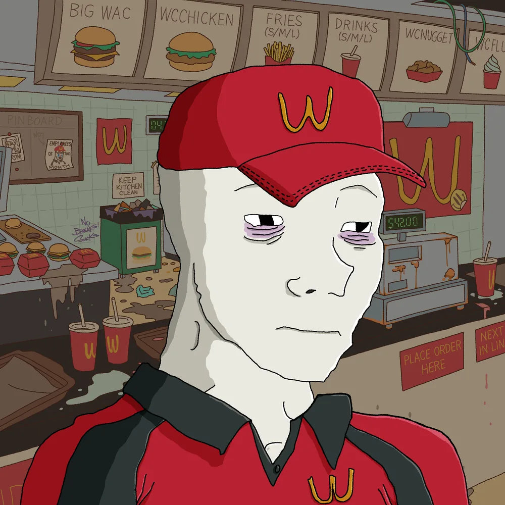 Wagie Wojak #0325: wojak collectible artwork