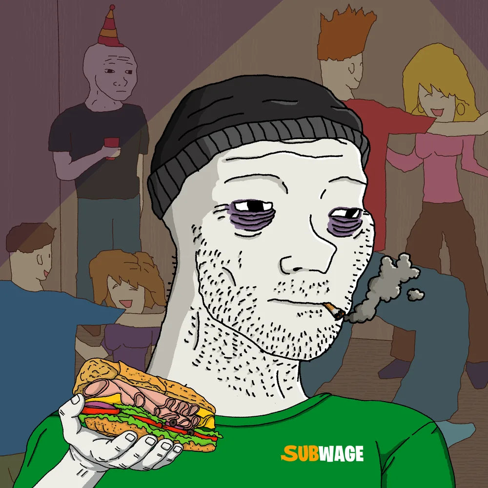 Wagie Wojak #0817: doomer collectible artwork