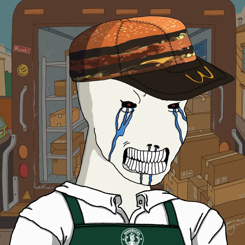 Wagie Wojak #0865: psycho wojak collectible artwork