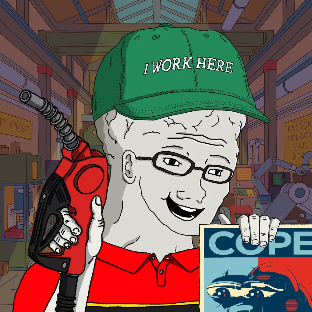 Wagie Wojak #0238: big brain wojak collectible artwork