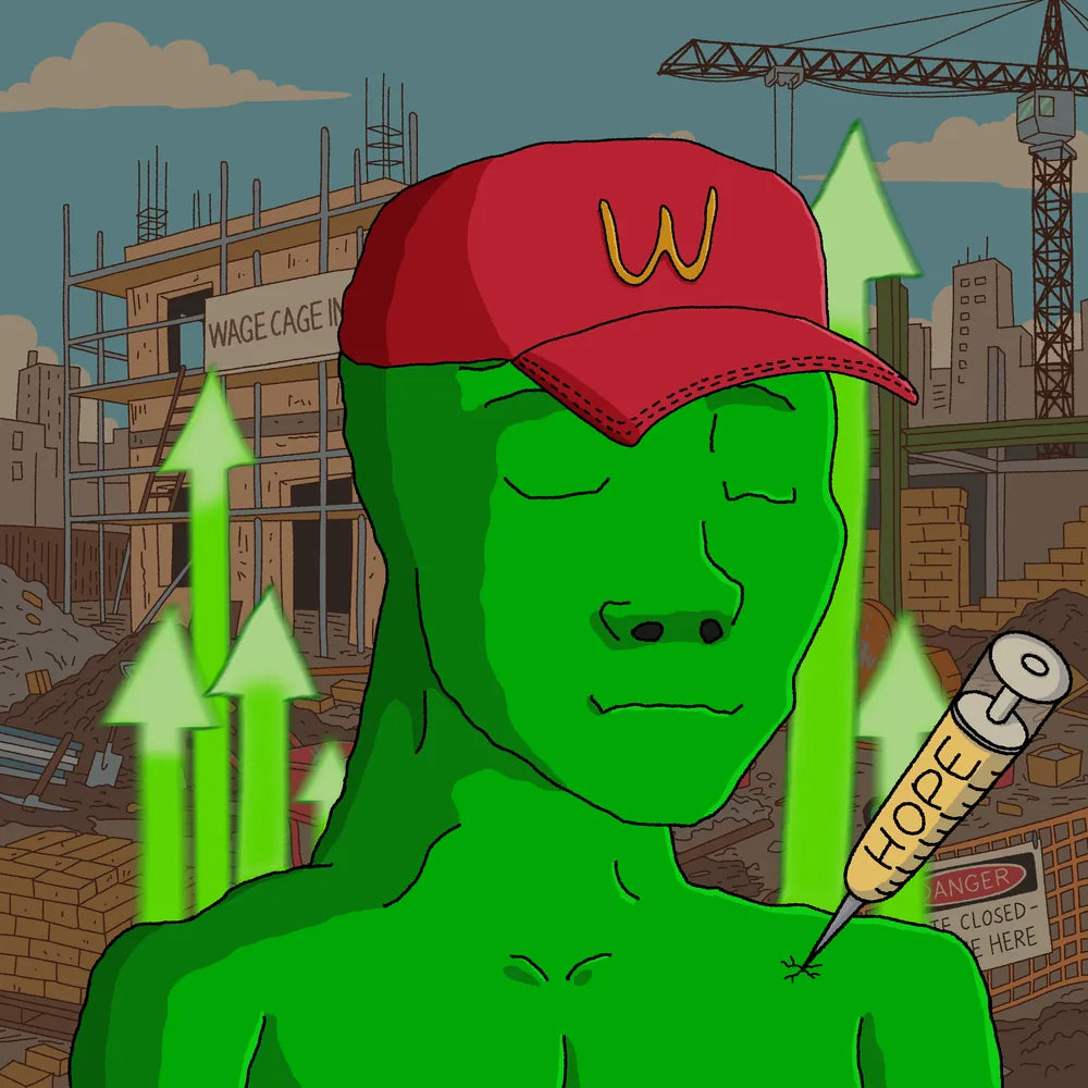 Wagie Wojak #0469: wojak collectible artwork