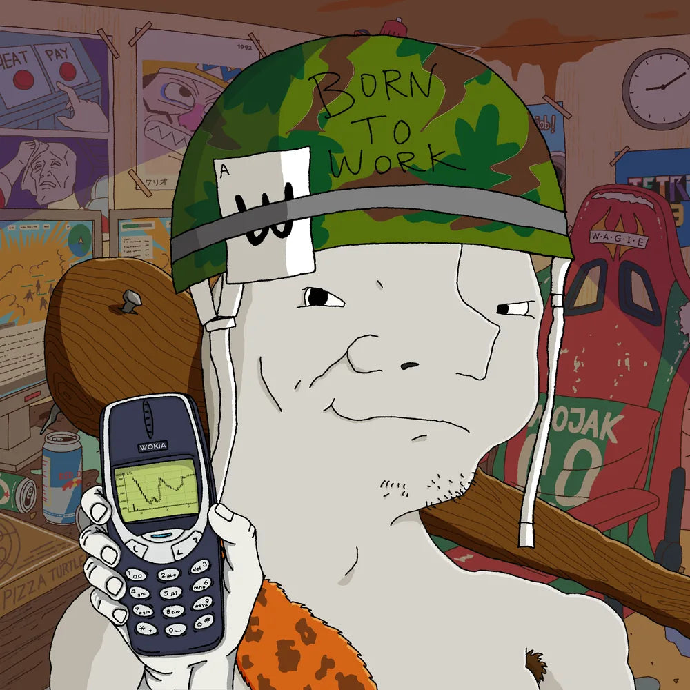 Wagie Wojak #0596: grug collectible artwork