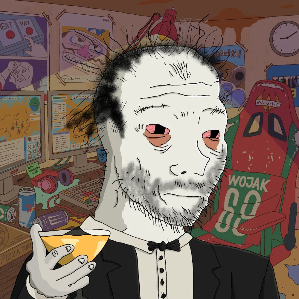 Wagie Wojak #0646: wojak collectible artwork