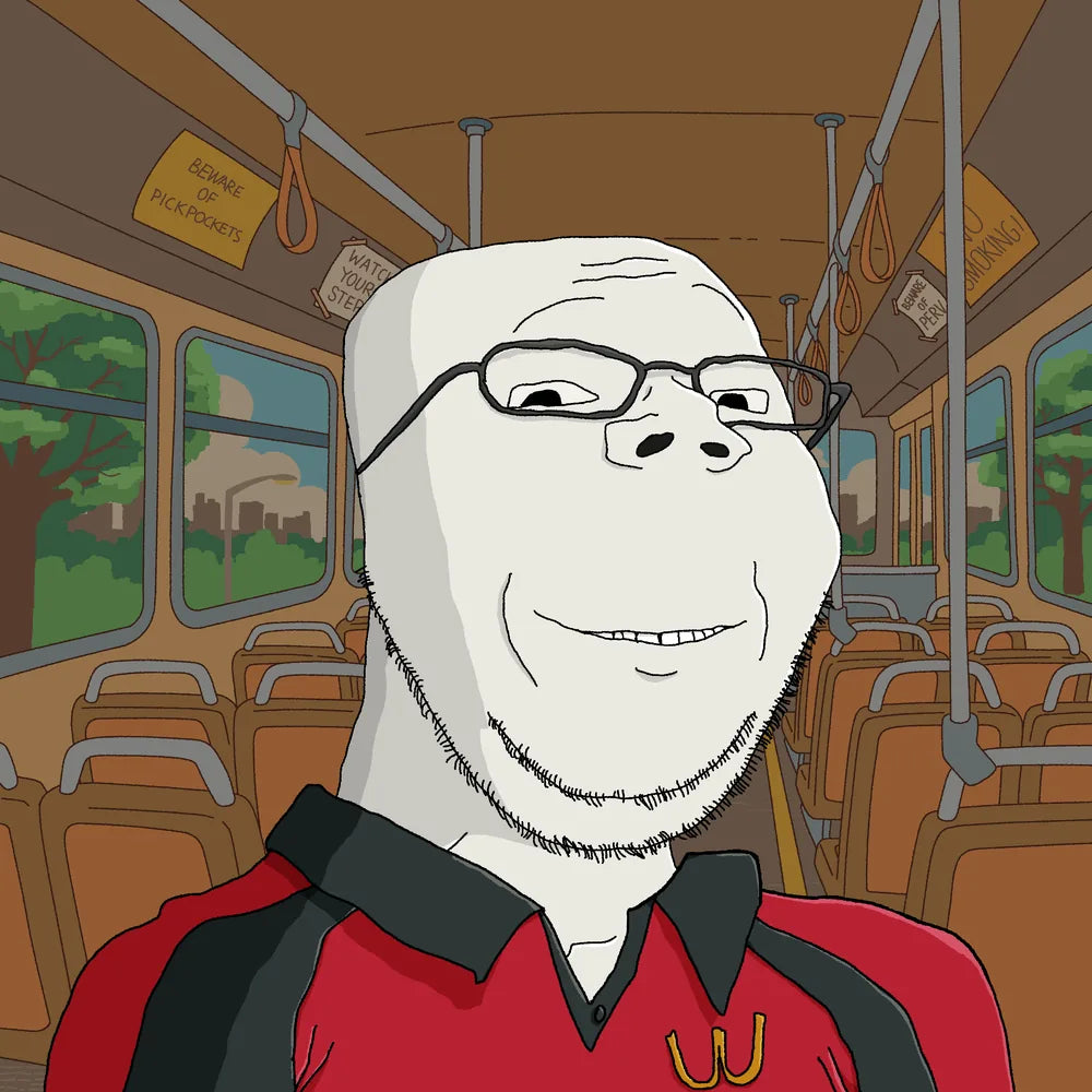 Wagie Wojak #0767: wholesome soyjak collectible artwork